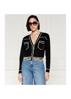 Karl Lagerfeld Kardigan | Regular Fit | z dodatkiem wełny ze sklepu Gomez Fashion Store w kategorii Swetry damskie - zdjęcie 184328544