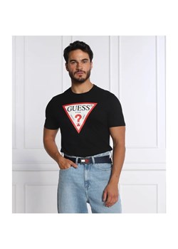 GUESS T-shirt TRI LOGO | Regular Fit ze sklepu Gomez Fashion Store w kategorii T-shirty męskie - zdjęcie 184329451