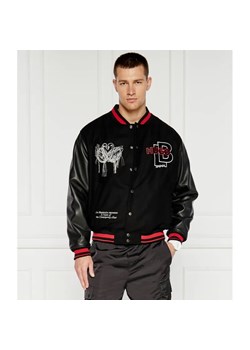 HUGO Kurtka bomber Oguz HUGO X LES BENJAMINS | Regular Fit | z dodatkiem skóry ze sklepu Gomez Fashion Store w kategorii Kurtki męskie - zdjęcie 184330872
