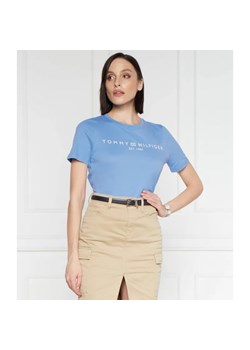 Tommy Hilfiger T-shirt REG CORP LOGO C-NK SS | Regular Fit ze sklepu Gomez Fashion Store w kategorii Bluzki damskie - zdjęcie 184331193