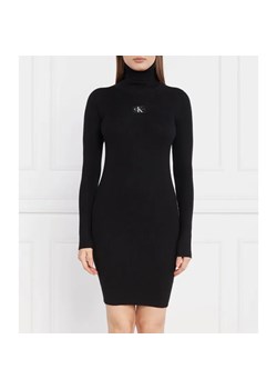 Calvin Klein Jeans Sukienka BADGE ROLL NECK ze sklepu Gomez Fashion Store w kategorii Sukienki - zdjęcie 184331203