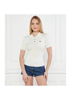 Elisabetta Franchi Polo | Slim Fit | z dodatkiem jedwabiu ze sklepu Gomez Fashion Store w kategorii Bluzki damskie - zdjęcie 184331794