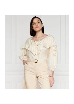 Pinko Bluzka BONES | Regular Fit | z dodatkiem jedwabiu ze sklepu Gomez Fashion Store w kategorii Bluzki damskie - zdjęcie 184333631