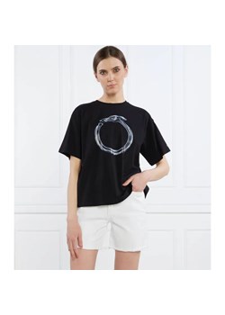 Trussardi T-shirt GREYHOUND HEATMAP PRINT COTTON JERSEY 30/1 | Relaxed fit ze sklepu Gomez Fashion Store w kategorii Bluzki damskie - zdjęcie 184333873