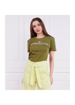 Aeronautica Militare T-shirt | Regular Fit ze sklepu Gomez Fashion Store w kategorii Bluzki damskie - zdjęcie 184334230