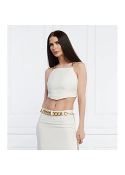 Patrizia Pepe Lniany top | Cropped Fit ze sklepu Gomez Fashion Store w kategorii Bluzki damskie - zdjęcie 184334731