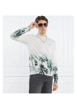 GUESS Sweter TYSON LS CN ALLOVER | Regular Fit ze sklepu Gomez Fashion Store w kategorii Swetry męskie - zdjęcie 184335771