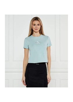 Calvin Klein Jeans T-shirt BABY | Cropped Fit ze sklepu Gomez Fashion Store w kategorii Bluzki damskie - zdjęcie 184336684
