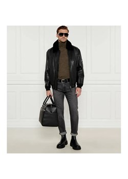 BOSS ORANGE Skórzana kurtka bomber Jobark | Regular Fit ze sklepu Gomez Fashion Store w kategorii Kurtki męskie - zdjęcie 184337122