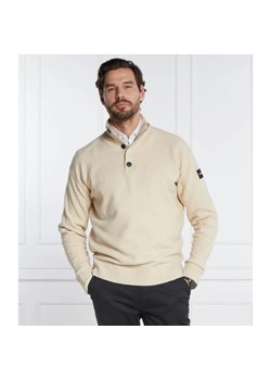 Calvin Klein Sweter LYCRA BLEND BUTTON QUARTER ZIP | Regular Fit | z dodatkiem wełny ze sklepu Gomez Fashion Store w kategorii Swetry męskie - zdjęcie 184337201