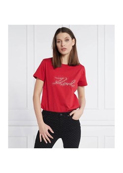 Karl Lagerfeld T-shirt rhinestone | Slim Fit ze sklepu Gomez Fashion Store w kategorii Bluzki damskie - zdjęcie 184337314
