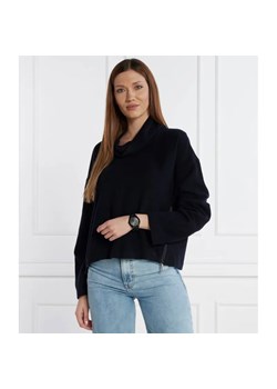 Emporio Armani Wełniany sweter | Relaxed fit | z dodatkiem kaszmiru - id: 1373056 - marki Emporio Armani - 184338020 Emporio Armani Wełniany sweter | Relaxed fit | z dodatkiem kaszmiru ze sklepu Gomez Fashion Store w kategorii Swetry damskie - zdjęcie 184338020