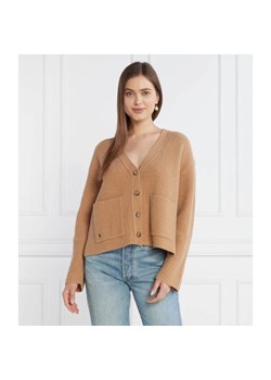 POLO RALPH LAUREN Wełniany kardigan VN PP CARDI LONG SLEEVE | Relaxed fit | z dodatkiem kaszmiru ze sklepu Gomez Fashion Store w kategorii Swetry damskie - zdjęcie 184338461