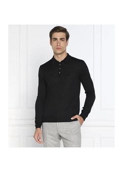 Oscar Jacobson Wełniany sweter Ruben Poloshirt L-S | Slim Fit ze sklepu Gomez Fashion Store w kategorii Swetry męskie - zdjęcie 184339341