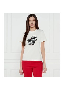 Karl Lagerfeld T-shirt IKON SKETCH DUO | Regular Fit ze sklepu Gomez Fashion Store w kategorii Bluzki damskie - zdjęcie 184339450