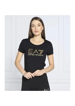 EA7 T-shirt | Regular Fit ze sklepu Gomez Fashion Store w kategorii Bluzki damskie - zdjęcie 184340092
