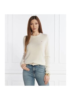 Tommy Hilfiger Wełniany sweter SOFT C-NK | Regular Fit ze sklepu Gomez Fashion Store w kategorii Swetry damskie - zdjęcie 184340214