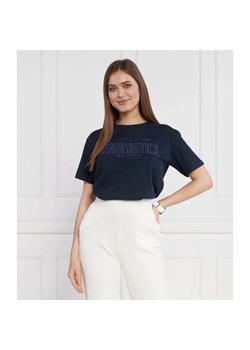 Aeronautica Militare T-shirt | Regular Fit ze sklepu Gomez Fashion Store w kategorii Bluzki damskie - zdjęcie 184341040