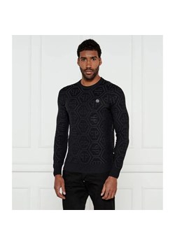 Philipp Plein Sweter | Slim Fit | z dodatkiem jedwabiu ze sklepu Gomez Fashion Store w kategorii Swetry męskie - zdjęcie 184341051