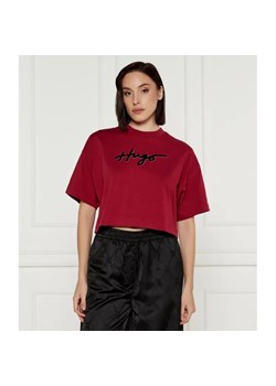 HUGO T-shirt | Cropped Fit ze sklepu Gomez Fashion Store w kategorii Bluzki damskie - zdjęcie 184341114
