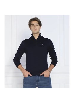 Tommy Hilfiger Sweter ZIP MOCK | Regular Fit | z dodatkiem kaszmiru ze sklepu Gomez Fashion Store w kategorii Swetry męskie - zdjęcie 184342320