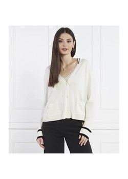 Marc Cain Wełniany kardigan | Regular Fit | z dodatkiem kaszmiru ze sklepu Gomez Fashion Store w kategorii Swetry damskie - zdjęcie 184342864