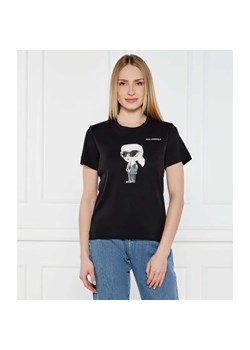 Karl Lagerfeld T-shirt IKON AQUARELLE K | Regular Fit ze sklepu Gomez Fashion Store w kategorii Bluzki damskie - zdjęcie 184343314