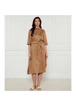 Max Mara Leisure Lniana sukienka z paskiem NOCINO ze sklepu Gomez Fashion Store w kategorii Sukienki - zdjęcie 184343614