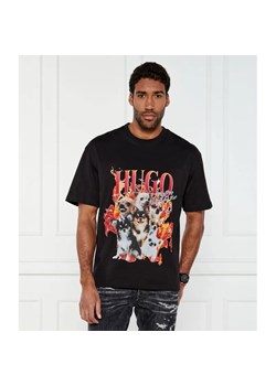 HUGO T-shirt Dugie | Oversize fit ze sklepu Gomez Fashion Store w kategorii T-shirty męskie - zdjęcie 184344462