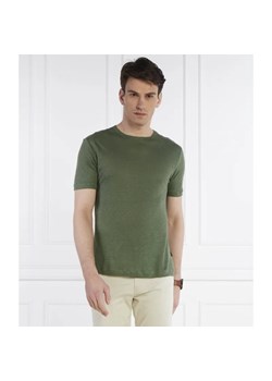 BOSS BLACK Lniany t-shirt Tiburt 456 | Regular Fit ze sklepu Gomez Fashion Store w kategorii T-shirty męskie - zdjęcie 184344763