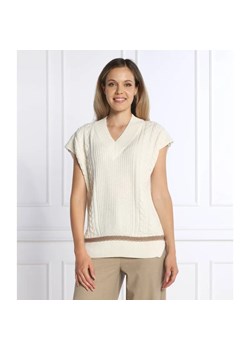 Marc Cain Kamizelka | Regular Fit | z dodatkiem wełny i kaszmiru ze sklepu Gomez Fashion Store w kategorii Swetry damskie - zdjęcie 184345084