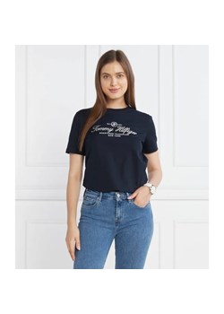 Tommy Hilfiger T-shirt REG HILFIGER SCRIPT C-NK SS | Regular Fit ze sklepu Gomez Fashion Store w kategorii Bluzki damskie - zdjęcie 184345634