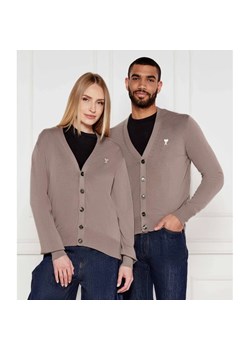 AMI Paris Wełniany kardigan | Regular Fit ze sklepu Gomez Fashion Store w kategorii Swetry damskie - zdjęcie 184347052
