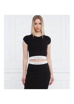 Calvin Klein Jeans T-shirt | Slim Fit ze sklepu Gomez Fashion Store w kategorii Bluzki damskie - zdjęcie 184347172