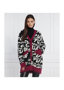 Versace Jeans Couture Kardigan | Relaxed fit | z dodatkiem wełny ze sklepu Gomez Fashion Store w kategorii Swetry damskie - zdjęcie 184347373