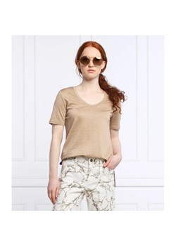 Marc Cain Lniana t-shirt | Regular Fit ze sklepu Gomez Fashion Store w kategorii Bluzki damskie - zdjęcie 184347782
