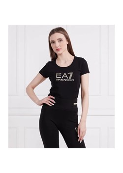 EA7 T-shirt | Slim Fit ze sklepu Gomez Fashion Store w kategorii Bluzki damskie - zdjęcie 184348811