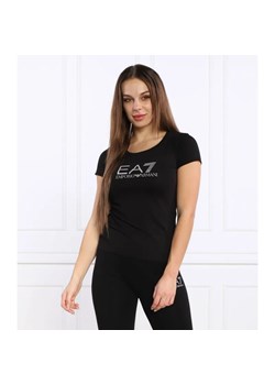 EA7 T-shirt | Slim Fit ze sklepu Gomez Fashion Store w kategorii Bluzki damskie - zdjęcie 184348960