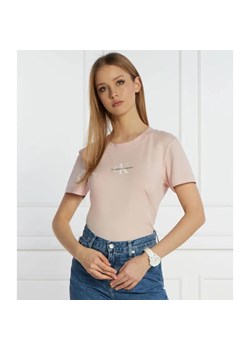 Calvin Klein Jeans T-shirt | Slim Fit ze sklepu Gomez Fashion Store w kategorii Bluzki damskie - zdjęcie 184349064
