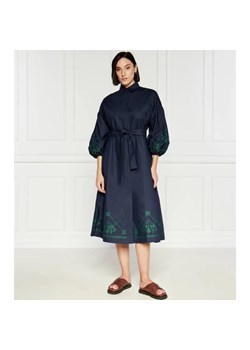 Weekend MaxMara Sukienka z paskiem OSSOLA | z dodatkiem lnu ze sklepu Gomez Fashion Store w kategorii Sukienki - zdjęcie 184349552