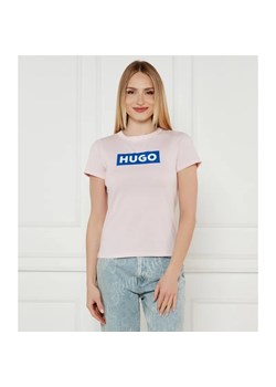 Hugo Blue T-shirt | Regular Fit ze sklepu Gomez Fashion Store w kategorii Bluzki damskie - zdjęcie 184350283