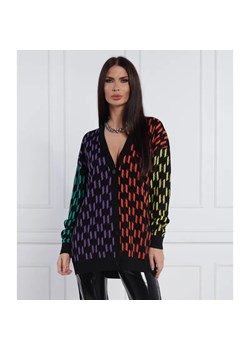 Karl Lagerfeld Kardigan | Longline Fit | z dodatkiem wełny ze sklepu Gomez Fashion Store w kategorii Swetry damskie - zdjęcie 184350352