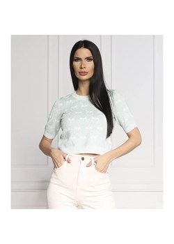 Pinko Bluzka MODESTO MAGLIA JACQUARD MONOGR | Cropped Fit ze sklepu Gomez Fashion Store w kategorii Bluzki damskie - zdjęcie 184350380