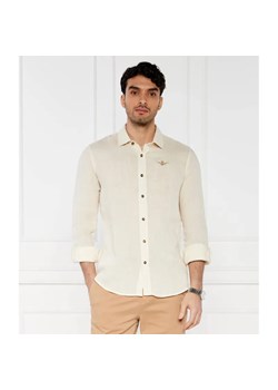 Aeronautica Militare Lniana koszula | Regular Fit ze sklepu Gomez Fashion Store w kategorii Koszule męskie - zdjęcie 184350670