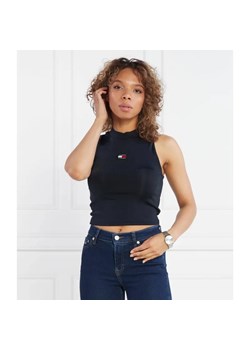 Tommy Jeans Top BADGE HIGH NECK TANK | Cropped Fit ze sklepu Gomez Fashion Store w kategorii Bluzki damskie - zdjęcie 184351001