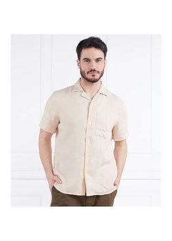 HUGO Lniana koszula Ellino 10248298 01 | Straight fit ze sklepu Gomez Fashion Store w kategorii Koszule męskie - zdjęcie 184351660