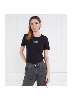 Calvin Klein Jeans T-shirt STRIPE LOGO | Regular Fit ze sklepu Gomez Fashion Store w kategorii Bluzki damskie - zdjęcie 184352122