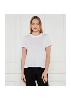 Calvin Klein T-shirt | Relaxed fit | z dodatkiem lnu ze sklepu Gomez Fashion Store w kategorii Bluzki damskie - zdjęcie 184353682