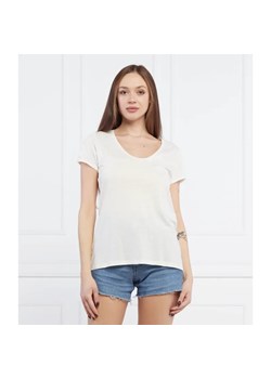 HUGO T-shirt Dazalea | Relaxed fit | z dodatkiem lnu ze sklepu Gomez Fashion Store w kategorii Bluzki damskie - zdjęcie 184353730