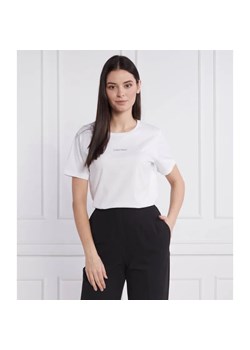 Calvin Klein T-shirt MICRO LOGO | Regular Fit ze sklepu Gomez Fashion Store w kategorii Bluzki damskie - zdjęcie 184353831